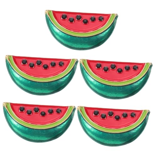 CALLARON 5 Stück Retro Wassermelon Brosche Hochwertiger Legierung Kreativer Anstecker für Damen Modischer Schmuck Langlebig und Vielseitig für Alltag Party Hochzeit und Festliche Anlässe von CALLARON