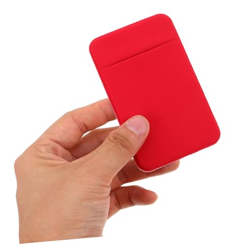 CALLARON 5 Stück Selbstklebender Flacher Handy Kartenhalter Schlankes Kreditkartenetui für Rückseite von Smartphone Minimalistisches Design in Schwarz Rosa Rot Blau Praktische Aufbewahrung von CALLARON