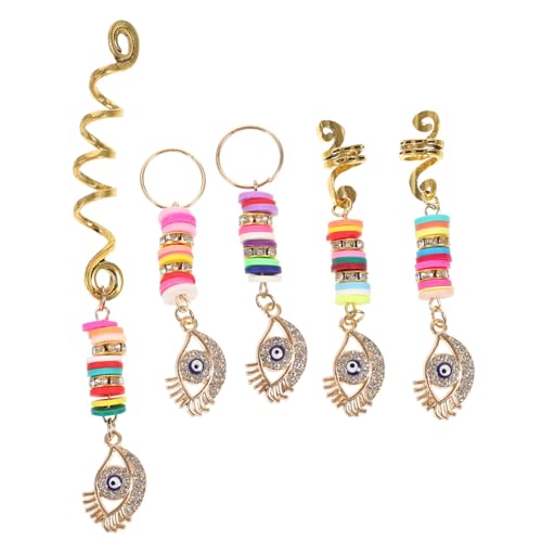 CALLARON 5 Stück Teiliges Dreadlock Schmuckset für Exklusive Haaraccessoires mit Schlangen Design für Zöpfe und Kreative Frisuren für Partys und Auftritte von CALLARON