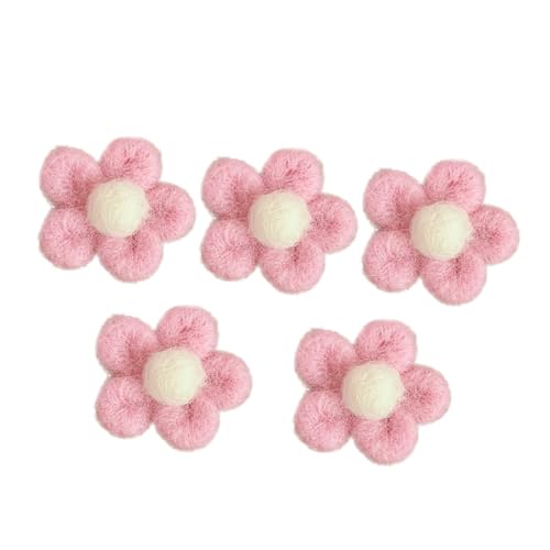 CALLARON 5 Stück Teiliges Filzblumen broschen Niedliche Corsage broschen Sicher und Langlebig Vielseitig für Kleidung Taschen Hüte und Schals Rosa Farbenfrohe Anstecknadeln von CALLARON