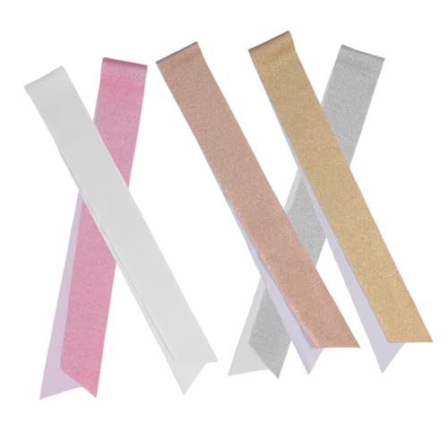 CALLARON 5 Stück Teiliges Glitter Schärpen aus Langlebigem Glitzerstoff Blanko Diy Design zum Selbergestalten Vielseitig als Taillen Kopf oder Handgelenksband für Geburtstag Hochzeit Party CALLARON 5 Stück Teiliges Glitter Schärpen aus Langlebigem Glitzerstoff Blanko Diy Design zum Selbergestalten Vielseitig als Taillen Kopf oder Handgelenksband für Geburtstag Hochzeit Party von CALLARON