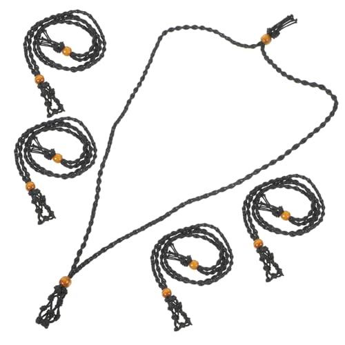 CALLARON 5 Stück Teiliges Handgewebter Verstellbarer Halsketten Anhängerhalter Gewachster Schnur Leerer Kristallstein Käfig für DIY Schmuck Vielseitig als Armband und Fußkettchenhalter von CALLARON