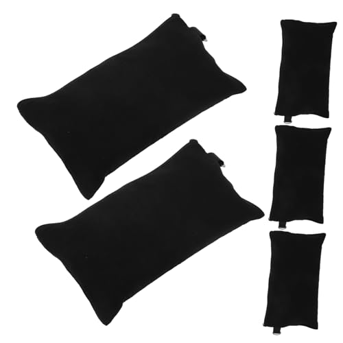 CALLARON 5stücke Reißverschlüssen Makeup Tasche Aus Canvas-Material Schwarz Tragbar Für Reisen Und Alltag Organizer Für Kosmetik Und Utensilien von CALLARON