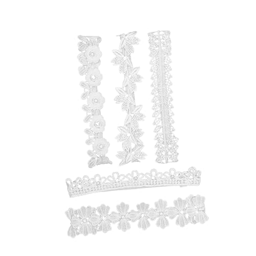 CALLARON 5 Stück Teiliges Spitzen Stirnband für Elastisch und Leicht mit Filigranem Hohlsaum Design Geeignet für Halloween Kostümparty Foto Shooting und Festlichkeiten von CALLARON