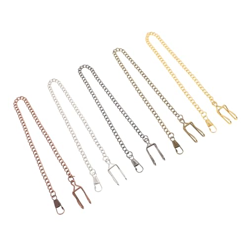 CALLARON 5 Stück Teiliges Vintage Taschenuhr Ketten aus Robustem Metall Vielseitige Ersatz Jeanskette für Herren Stilvolle Retro Ketten für Anzug Weste und Freizeitlook bei Besonderen von CALLARON
