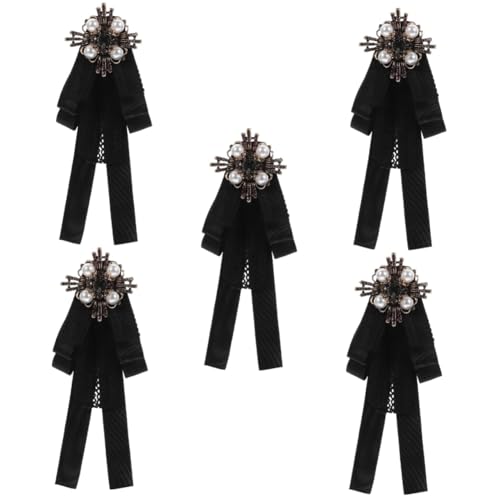 CALLARON 5 Stück Vintage Barock Perlen Brosche für Damen Schleifen Anstecknadel für Kleidung Schals und Taschen für Besondere Anlässe und Festliche Veranstaltungen von CALLARON