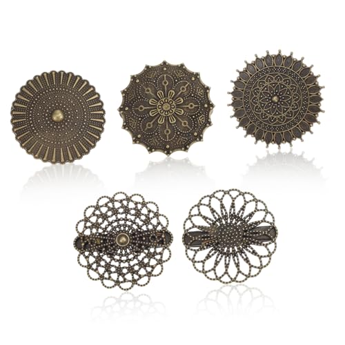 CALLARON 5 Stück Vintage Schalclips Set Dekorative Cardigan Clips mit Einzigartigem Blumendesign Einfach zu Verwenden für Kleidung und Besondere Anlässe von CALLARON