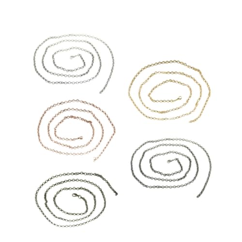 CALLARON 5 Stück Vintage Taschenuhrkette Teiliges Antike Bronze Halskette für Damen und Herren DIY Zubehör für Schmuckherstellung Glänzend und Robust als Schlüsselanhänger oder Gürtel von CALLARON