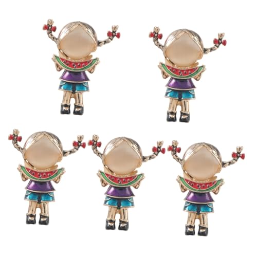 CALLARON 5 Stück Wassermelonenbrosche für Frauen Süße Cartoon Brosche mit Feiner Emaille Praktische Anstecknadel für Jacken und Taschen als für Freunde und Familie Langlebiges Design mit von CALLARON