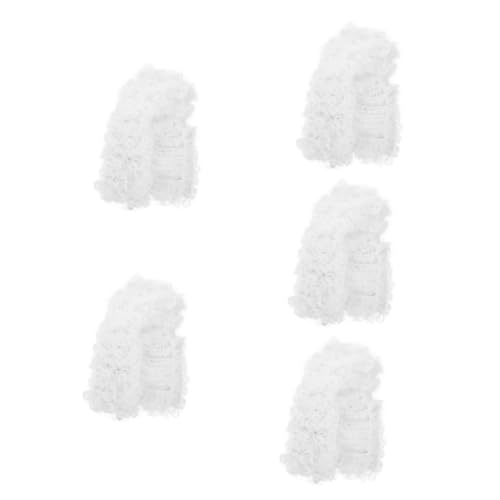 CALLARON 5 Stück Weiße Cosplay Richter Perücke Atmungsaktivem Leichtem Chemiefaser Material Langlebig und Komfortabel für Kostüm Party Maskenball und Theateraufführung Einfach Anzuziehen von CALLARON