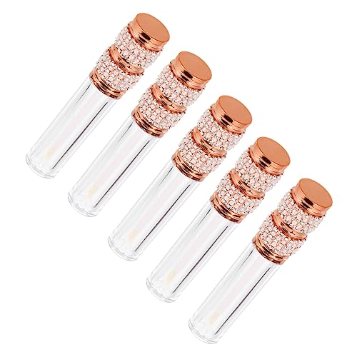 CALLARON 5 Stücke Leere Lipgloss Tube Nachfüllbare Lip Balm Flaschen Dicht Tragbar für Lippenfarben Kosmetikbehälter mit Stab von CALLARON