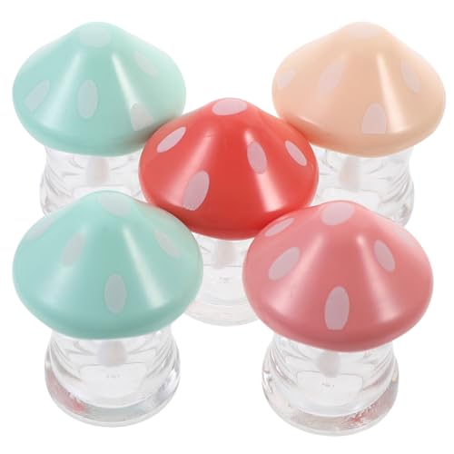 CALLARON 5stücke Pilz Lip Gloss Rohre Lippenstift Behälter Mit Stab Für Selbermachen Und Auftragen Nachfüllbar Wiederverwendbar Tragbar Für Reisen Und Täglichen Gebrauch von CALLARON