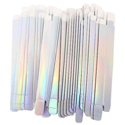 CALLARON 50 Stück Kosmetikverpackungsboxen Silber Lipgloss Box Eyeliner Box DIY Lippenstift Verpackung Stabil Dekorativ Leicht Tragbar für Schminktisch und Salon von CALLARON