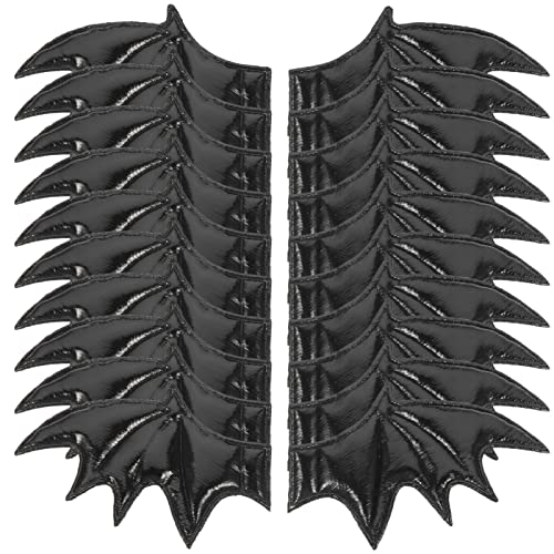 CALLARON 50 Stück Teufelsflügel Eimerhüte Rand Piloten Bucket Hat Frauen Steampunk-brille Kostüm Für Cosplay-kostüme Moskitonetzhut Motorhaube Kleidungsverzierung Mütze Leder Black von CALLARON