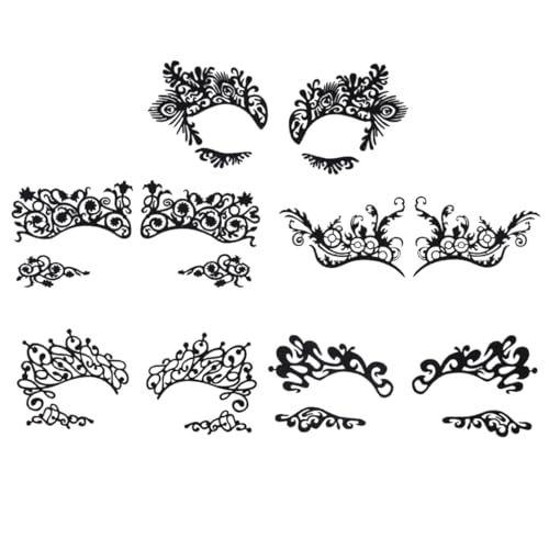 CALLARON 5Paare Eyeliner Aufkleber Temporäre Augentattoos Mit Lochmuster Für Cosplay Partys Und Festivals Schmerzfrei Einfach Anzuwenden Perfekter Partylook von CALLARON