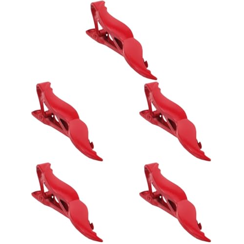 CALLARON 5St Hochzeitskrawattenklammer Metall Krawattenklammer Sichere Krawattenklammer Kleideretikett Krawattennadel Haargummi Krawattenklammern Krawattenklammer für Männer Legierung rot von CALLARON