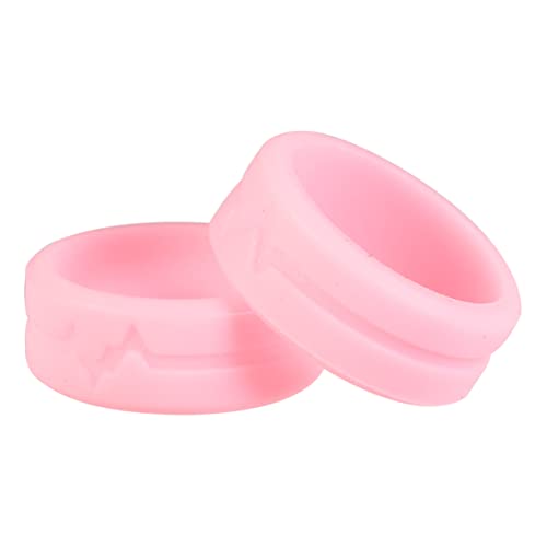 CALLARON 5St Ring-Party-Ring stapelbarer Silikonring Sportler Ring Verlobungsring Ehering aus Gummi Partyring Engagement Ringe Fingerring Fingerschmuck Mode Überlebenslicht Fräulein Rosa von CALLARON