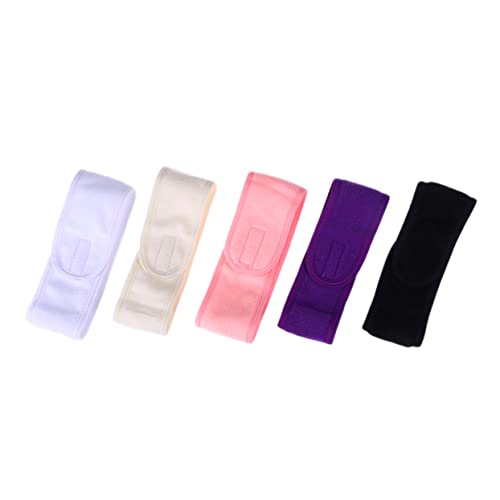 CALLARON 5stücke Damen Stirnbänder Selbstklebende Haarbänder Für Sport Und Alltag Kopfwickel in Beige Und Einheits von CALLARON