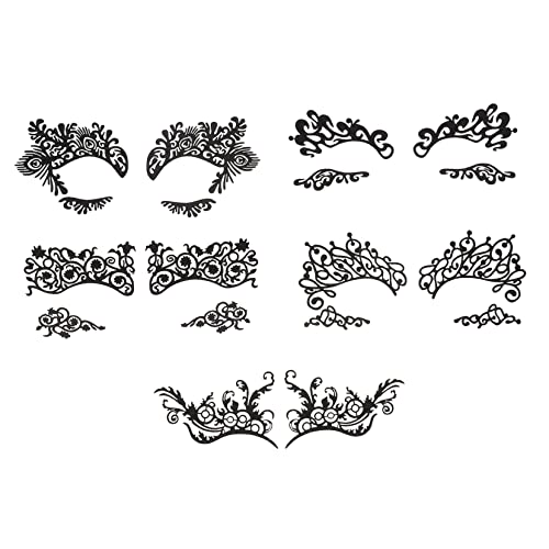 CALLARON 5 Stück Eyeliner Aufkleber Temporäre Augenaufkleber Für Kostümpartys Vielseitige Lidschatten Tattoos Wasserfest Für Halloween Karneval Und Cosplay von CALLARON
