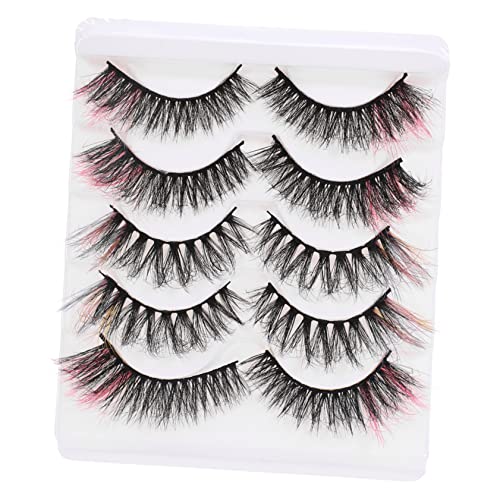 CALLARON 5paare Gefärbte Wimpern Für Cosplay Party Und Fotoshootings Künstliche Farbige Wimpern Für Frauen Und Mädchen Geeignet Für Halloween Weihnachten Und Mehr Anlässe von CALLARON