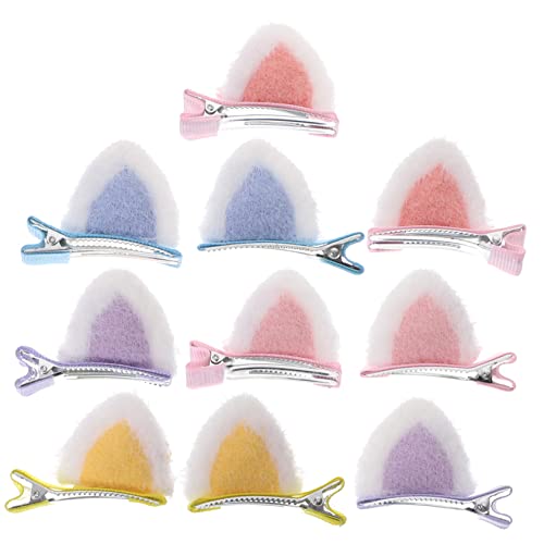 CALLARON 5paare Plüsch-katzenohr-haarspangen Schöne Junge Mädchen-haar-accessoires Tierohr-haarnadeln Mädchen-haar-deko von CALLARON