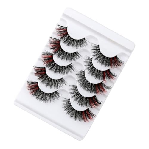 CALLARON 5paare Künstliche Wimpern Für Frauen Make-up Wimpernverlängerungen Party Augen Dekore Cosplay Halloween Weihnachten Tagesgebrauch Salon Gebrauch von CALLARON
