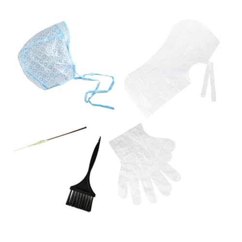 CALLARON 5stücke Einweg Haarfärbemittel Werkzeuge Mit Färbebürste Schal Handschuhen Strähnchenhut Und Häkelnadel Für Salon Und Heimgebrauch von CALLARON