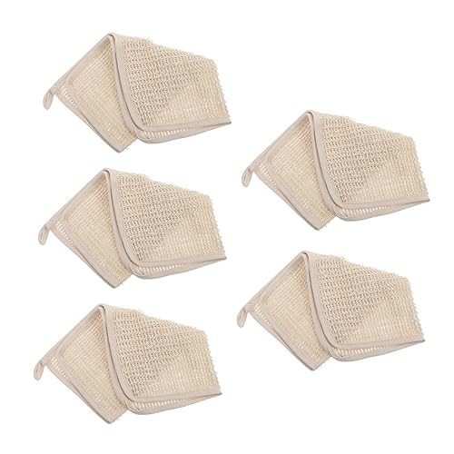 CALLARON 5 Stück Dusch Pinsel Hautreinigung Handtuch Für Männer Und Frauen Rückenschrubbtuch Hautschonend Und Sanft Fördert Die Durchblutung Quadratisches Duschtuch Für Tägliche von CALLARON