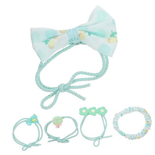 CALLARON 5stücke Niedliche Elastische Haargummis Für Mädchen Haarseile Aus Stoff Harz Und Kunststoff Für Kleinkinder Pferdeschwanzhalter Haarschmuck in Verschiedenen Formen Und Designs von CALLARON