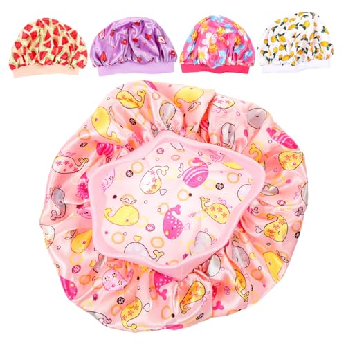 CALLARON 5stücke Schlafmütze Für Junge Mädchen Bequeme Duschmütze Zum Schlafen Wiederverwendbare Mütze Für Haushalt Strapazierfähige Kindermütze Für Täglichen Gebrauch von CALLARON