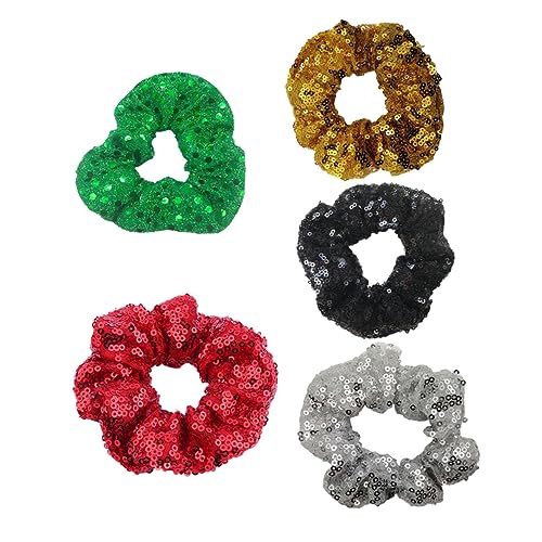 CALLARON 5stücke Teiliges Weihnachts-haarbänder Mit Elastische Haargummis Für Mädchen Vielseitig Als Haaraccessoire Oder Armband Verwendbar Farben von CALLARON