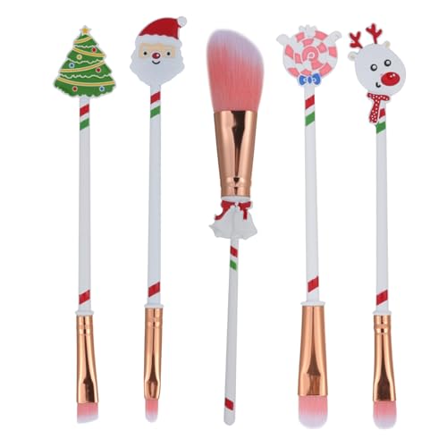 CALLARON 5stücke Teiliges Weihnachts-makeup-pinselset Kosmetik Mädchen Blush Augenbrauen Und Lidschattenpinsel Für Anfänger Und Kreative Looks von CALLARON