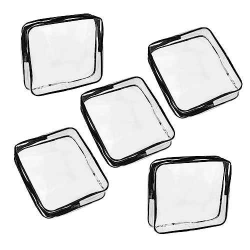 CALLARON 5stücke Transparente Kosmetiktasche Aus PVC Aufbewahrungstasche Für Make-up Und Nagelkunstprodukte Organizer Für Kosmetika Platz Für Armbänder Schlüssel Und Reiseaccessoires von CALLARON