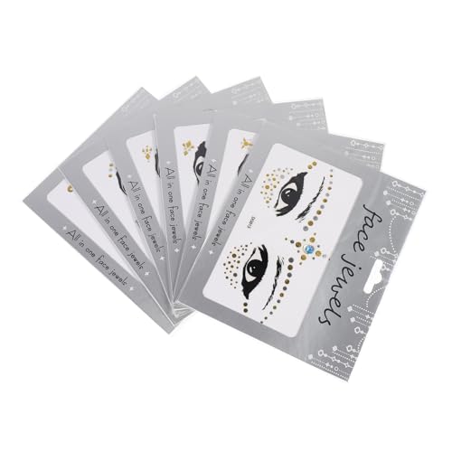 CALLARON 6 Blätter Masquerade Aufkleber Gesichtsaufkleber für Halloween und Cosplay Temporäre Tattoos mit Selbstklebendem Design für Partys und Besondere Anlässe von CALLARON