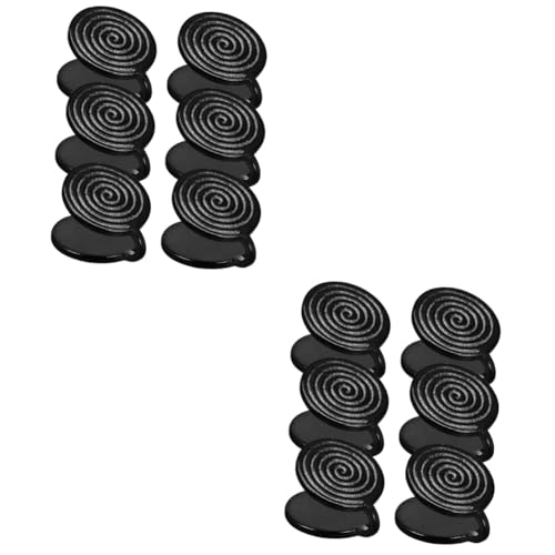 CALLARON 6 Paare Druckohrringe aus Clip Ohrclips für Durchbohrte Ohren Komfortable Langlebige und Hautfreundliche Ohrklemmen Schwarz Kreative Runde Statement Ohrringe von CALLARON