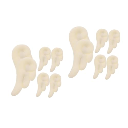 CALLARON 6 Paare Engelsflügel Haarspangen für Mädchen Süßer Haarschmuck aus Leder Weiße Flügelmuster Niedliche Haarklammern für Alltag Party und Festliche Anlässe von CALLARON