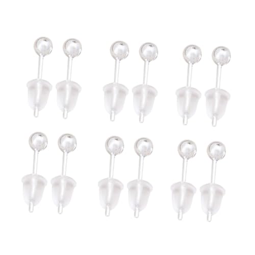 CALLARON 6 Paare Rund Kugel Ohrstecker Sterling Silber Ohrringe Set für Damen und Mädchen Leicht Langlebig Korrosionsbeständig Schmuck für Alltag und von CALLARON