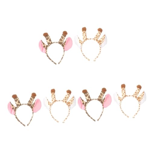 CALLARON 6 Stck Teiliges Giraffen und Kuh Haarreif Weiche Bequeme Kostüm Accessoires für Halloween Weihnachten Karneval Maskerade und Kinderkostüme von CALLARON