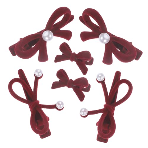 CALLARON 6stücke Kleine Süße Haarspangen Mit Schleife Perlendekor Für Damen Und Mädchen Party Accessoires Wiederverwendbar Sicher Für Haar von CALLARON