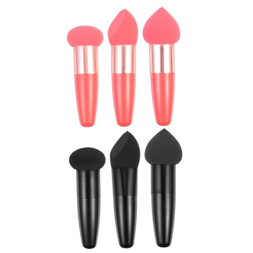 CALLARON 6 Stück Beauty Stiftschwämme Kissen Puff Kosmetik Mini Make Up Schwamm Keil Pilz Make Up Schwamm Make Up Und Sanftes Gesicht Weicher Tragbarer Make Up Schwamm Pinsel von CALLARON