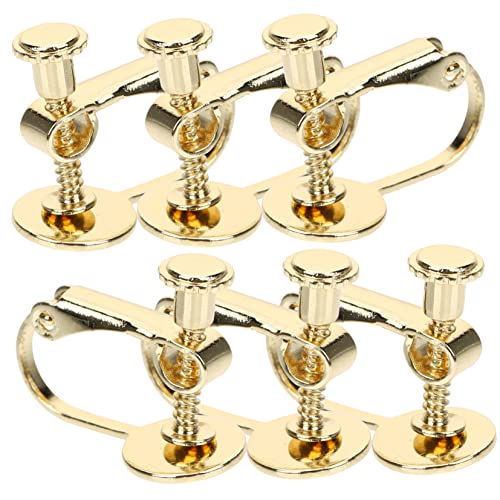 CALLARON 6 Stück Clip Ohrring Adapter Flache Rückseite DIY Ohrclips für Damen Ohrring Stecker Schmuckzubehör zum Selbermachen Einfach zu Befestigen Kompatibel mit Verschiedenen Ohrformen von CALLARON