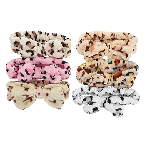 CALLARON 6stücke Mädchen Haarband Elastisches Haaraccessoire Stirnband Fitness Stirnband Yoga Mode Frauen Tragen Haarbänder Gesicht Waschen Sport Tuch Bowknot Haarbänder von CALLARON