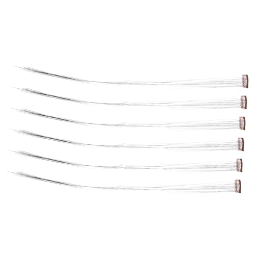 CALLARON 6 Stück Haarverlängerungen Glitzer-Haar-Lametta-Verlängerung Feenhaar-Lametta-Kit akkusauger tierhaare handsauger tierhaare Feen-Lametta für Frauen Haar Lametta Kit das Haustier von CALLARON