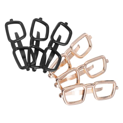 CALLARON 6 Stück Herren Business Metall Krawattenklammern Brillenform Stabile Halterung Für Hemden Anzug Business Hochzeit Abendveranstaltungen von CALLARON