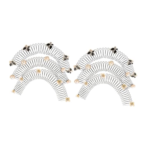 CALLARON 6stücke Haarfixierer Für Frauen Und Mädchen Haarfixiererkamm Und Haarfixierer-clip Haarnadel Und Haarnadel Haarclip-kamm Leicht Und Einfach Zu Tragen Für Alltag Und Besondere von CALLARON