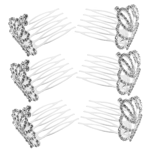 CALLARON 6stücke Mini Mit Kamm Für Mädchen Glitzernde Krone Für Geburtstagsfeiern Hochzeiten Und Kostüm-events Schmuck Für Blumenkinder Und Besondere Anlässe von CALLARON