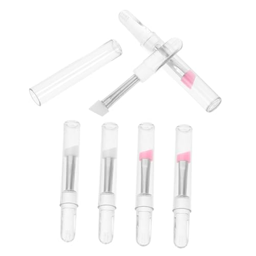 CALLARON 6 Stück Lidschatten-Applikatoren wiederverwendbar kleiner Lidschattenpinsel Lippenpinsel cremiger Lidschattenpinsel Lipgloss- lippenpeelingbürste Plastik von CALLARON