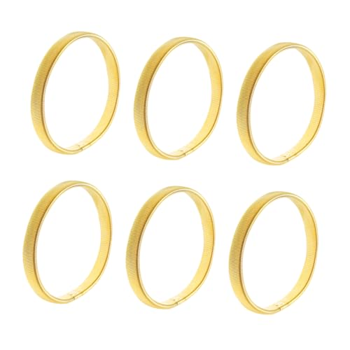CALLARON 6 Stück Metall ärmelhalter Elastisch Langlebige Herren Armbänder aus Metall Federnde Manschettenbänder für Langärmelige Hemden Rutschfeste Ärmel fixierung für Männer und Frauen von CALLARON