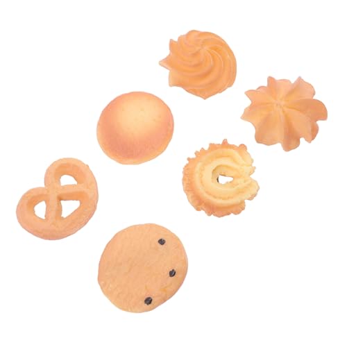 CALLARON 6 Stück Niedliche Keks Haarklammern aus Kunststoff Leichte Haarschmuck Accessoires für Frauen und Mädchen Langlebige Haarspangen in Kawaii Design für Langes Kurzes und Lockiges von CALLARON