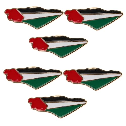 CALLARON 6stücke Palästina Flagge Abzeichen Brosche Pin Aus Legierung Mit Länderflagge Muster Für Kleidung Schals Dekoration von CALLARON